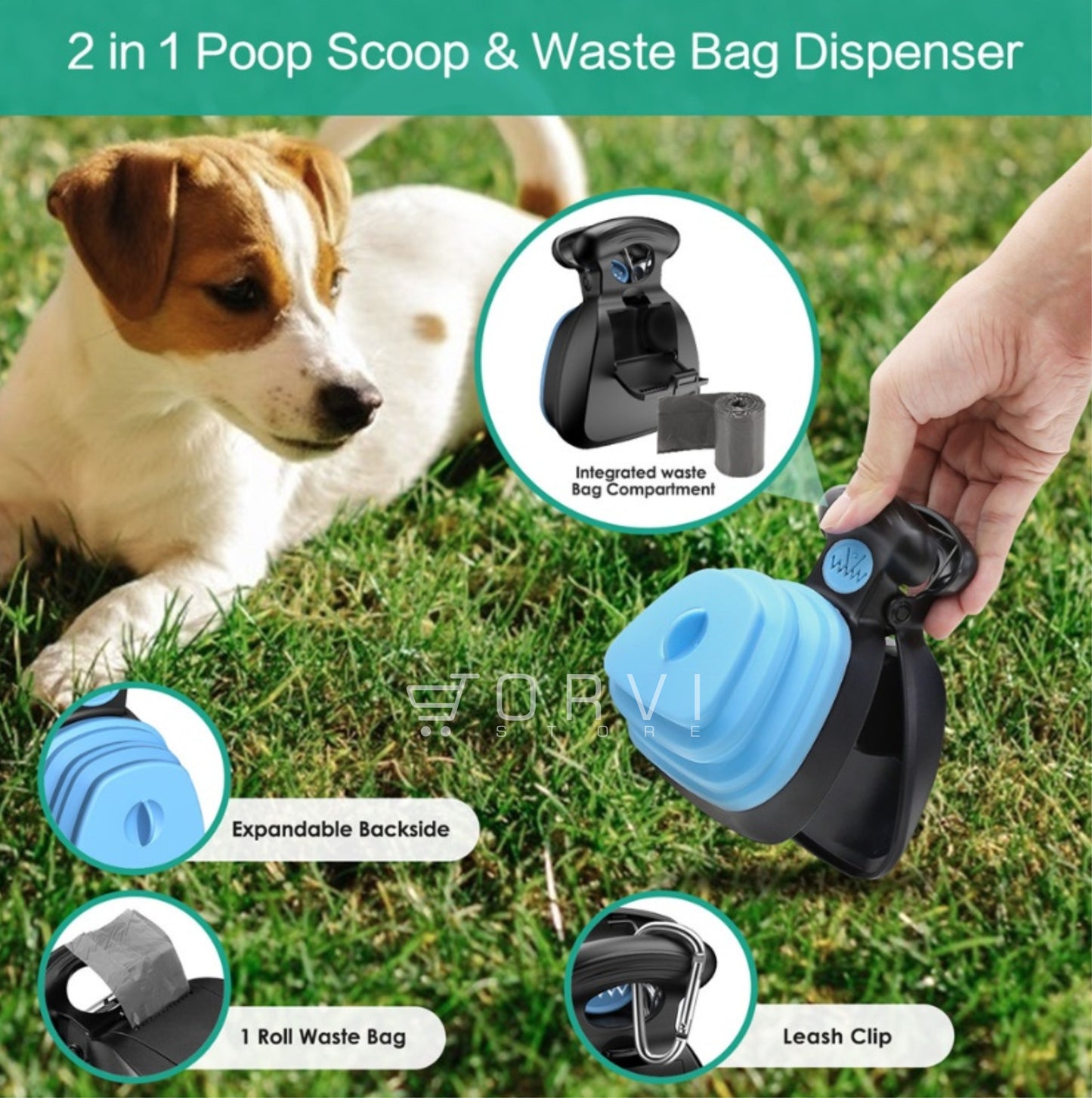 Pala Recogedor Popo Excremento Plegable Aseo Perro Mascotas