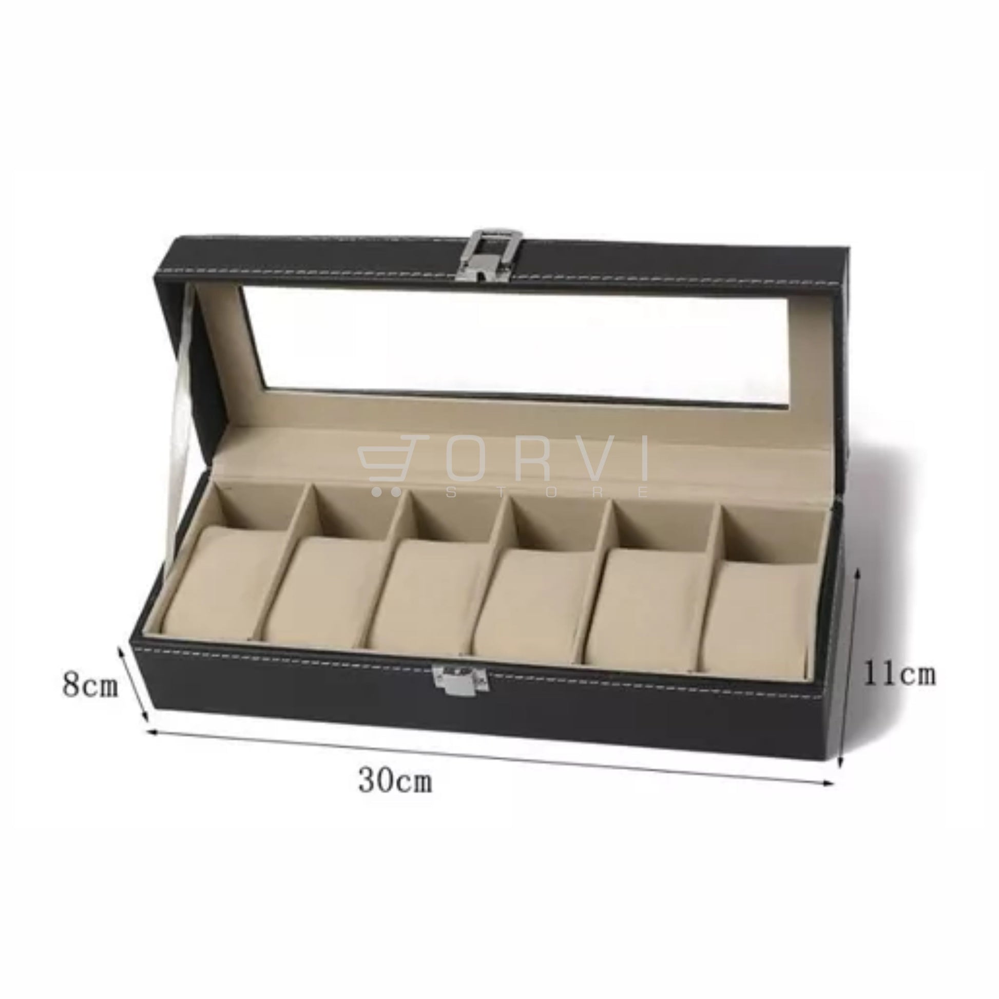 Organizador De Relojes De Lujo Cuero Caja Reloj Estuche 6 Puestos