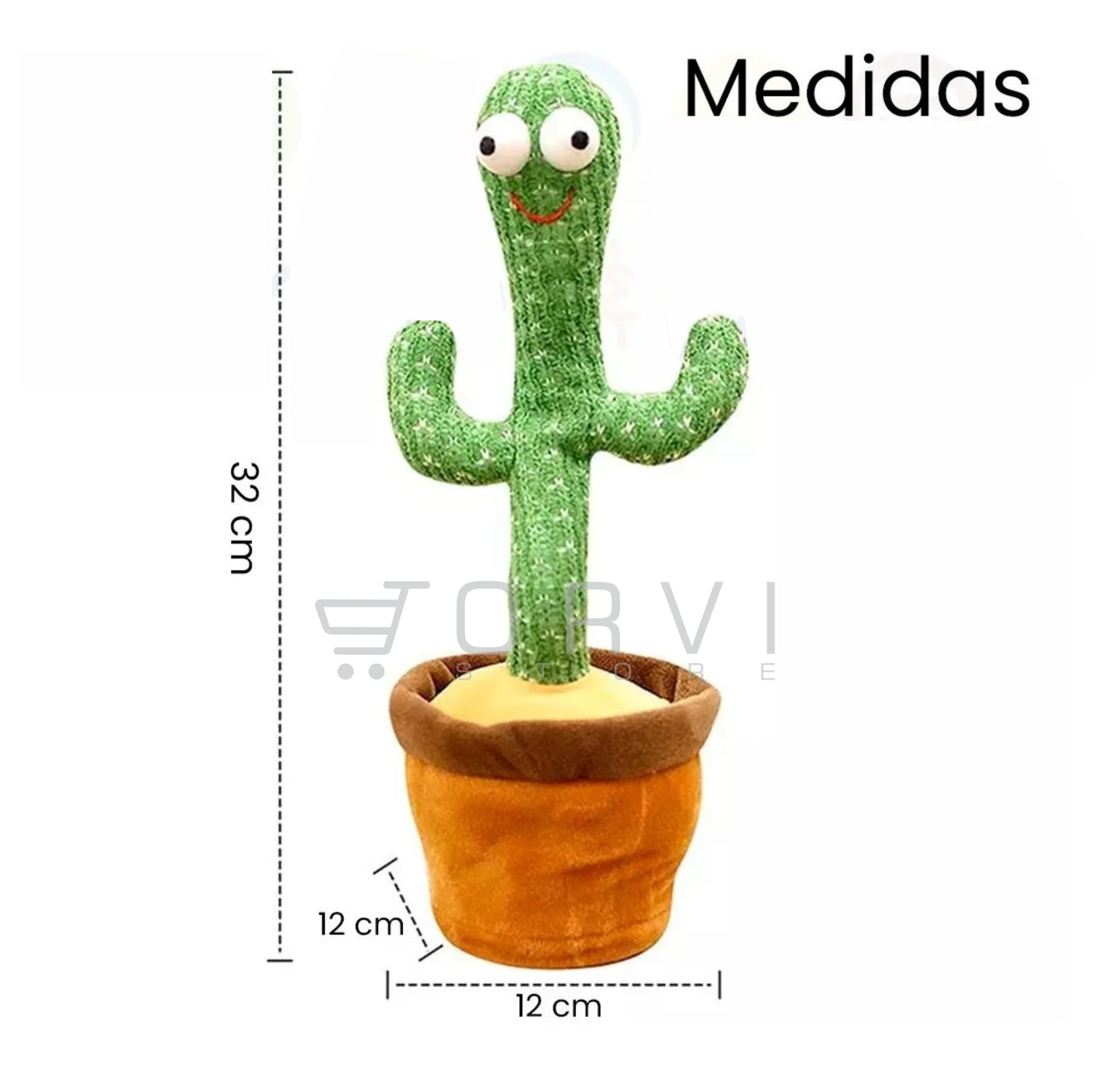 Cactus Bailarin Toy Imita Voz Recargable Usb Dancing Juguete