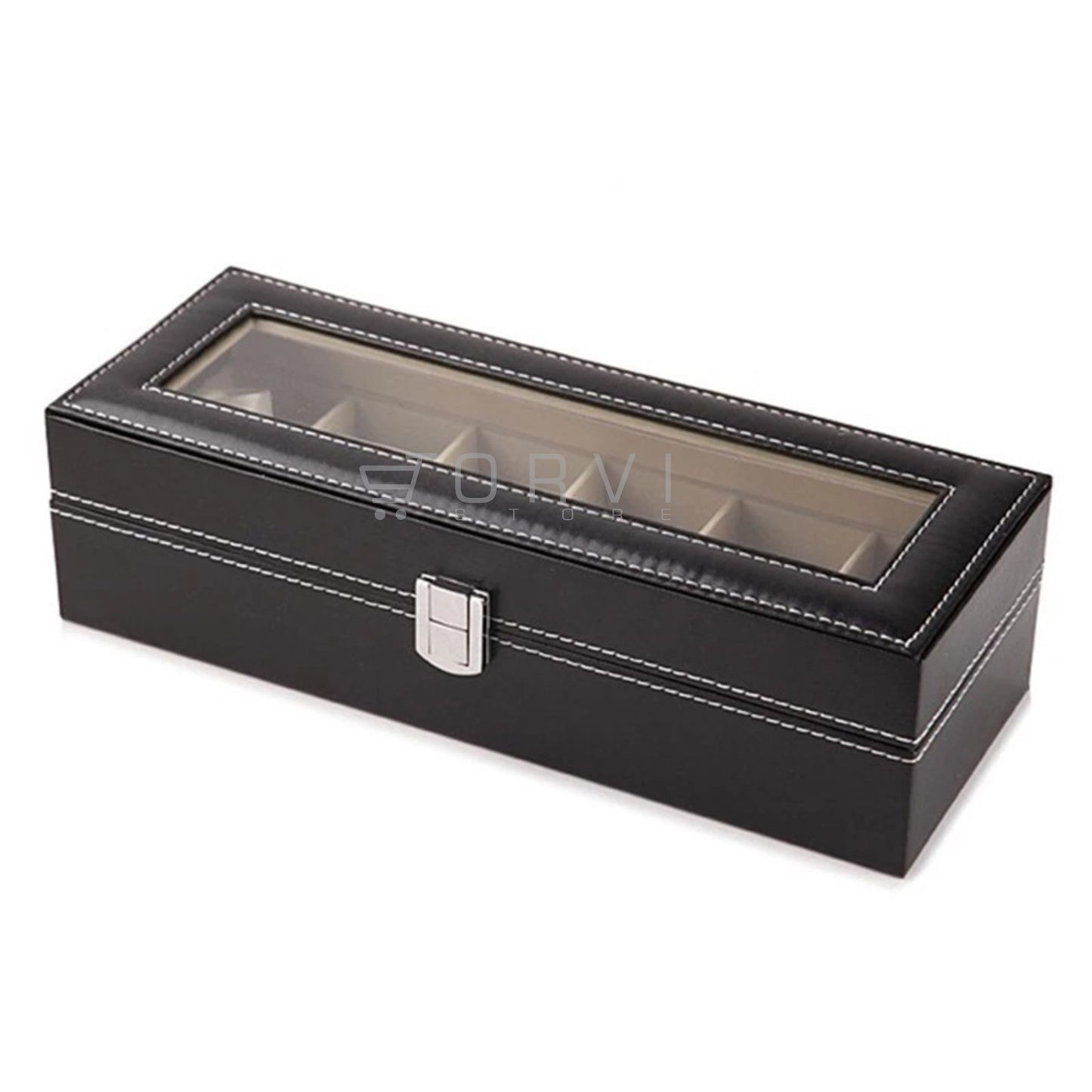 Organizador De Relojes De Lujo Cuero Caja Reloj Estuche 6 Puestos