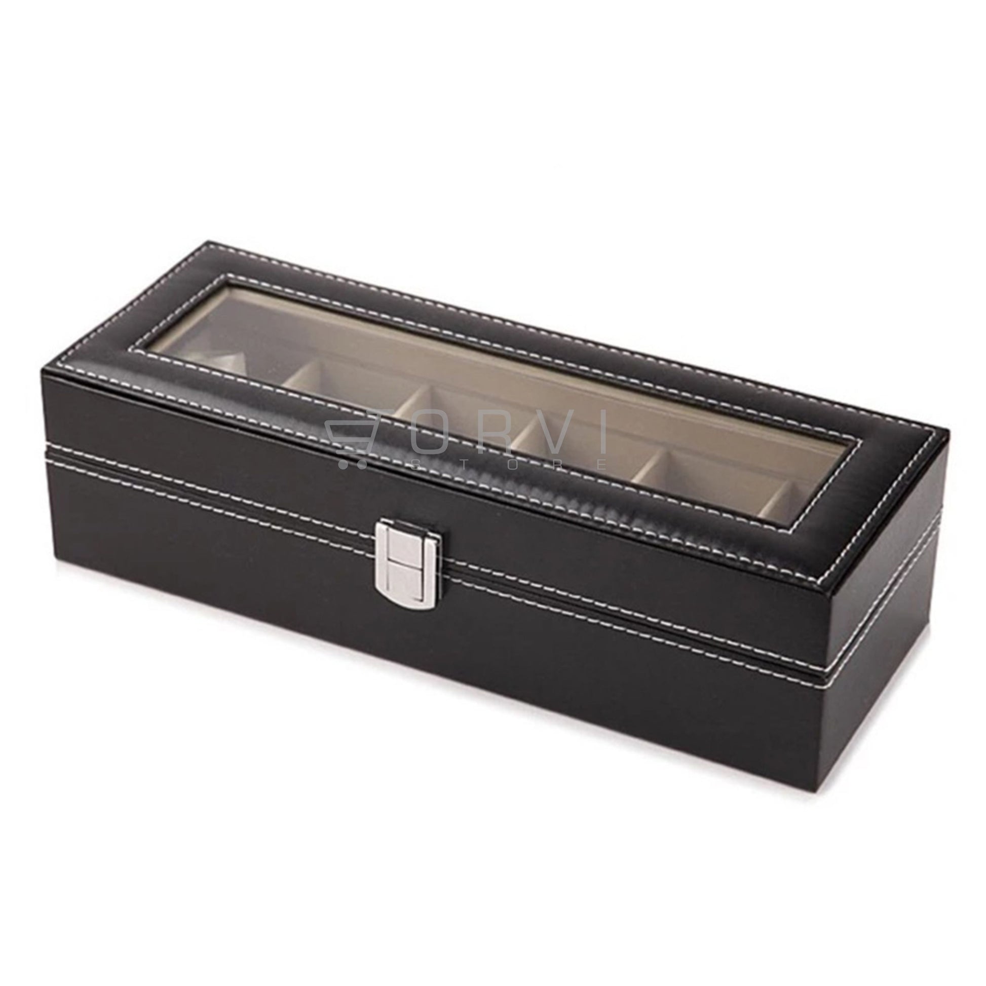 Organizador De Relojes De Lujo Cuero Caja Reloj Estuche 6 Puestos