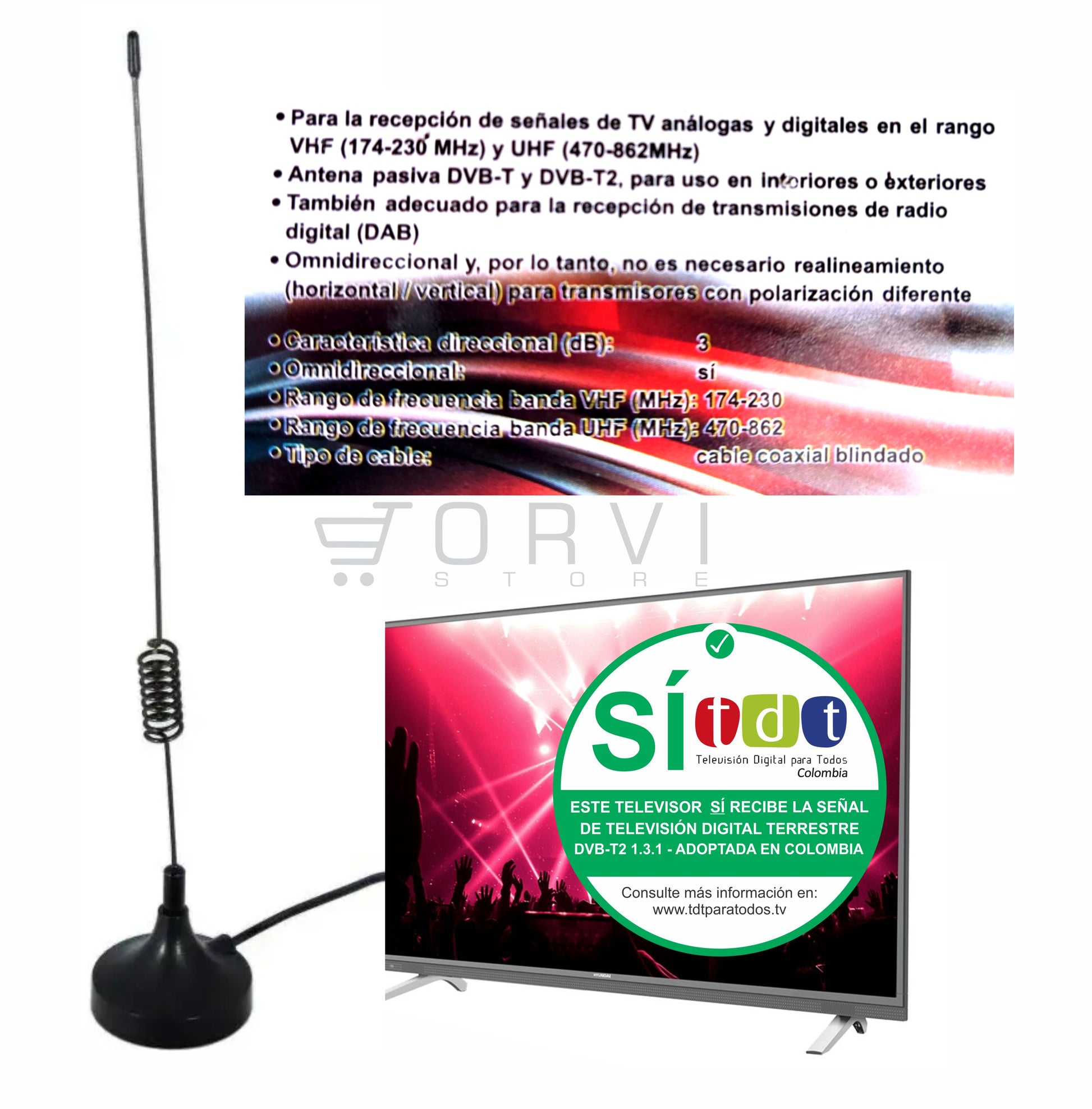Antena TV Digital - Portátil Shop