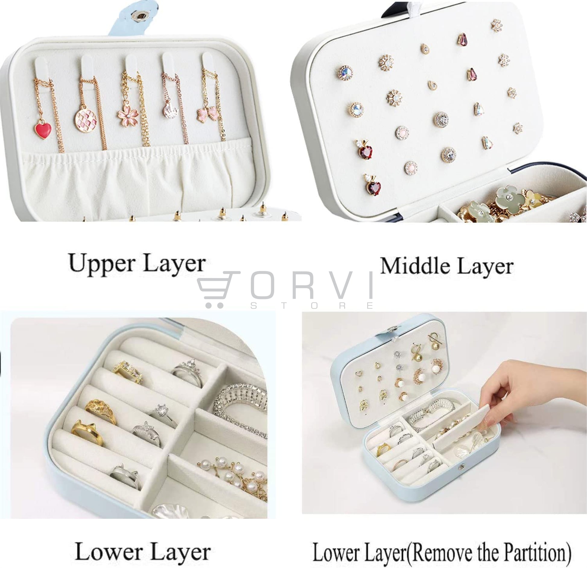 Organizador De Joyas Portátil Joyero Estuche Para Viaje