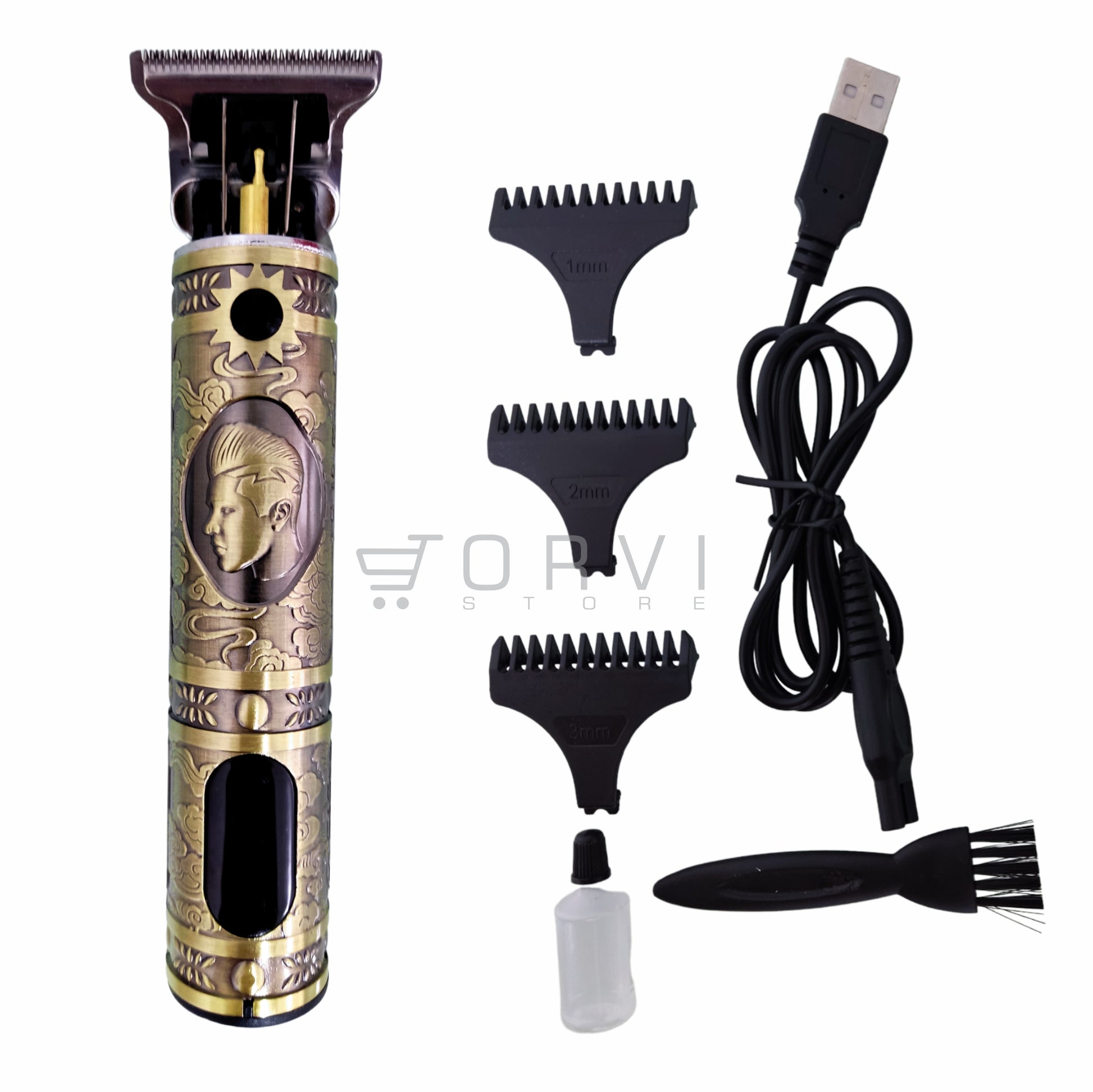 Maquina Patillera Barbera Recargable Hair Clipper Panel Led