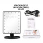 Espejo Luz Led Pantalla Táctil Touch Maquillaje Pilas o Conexión cable USB