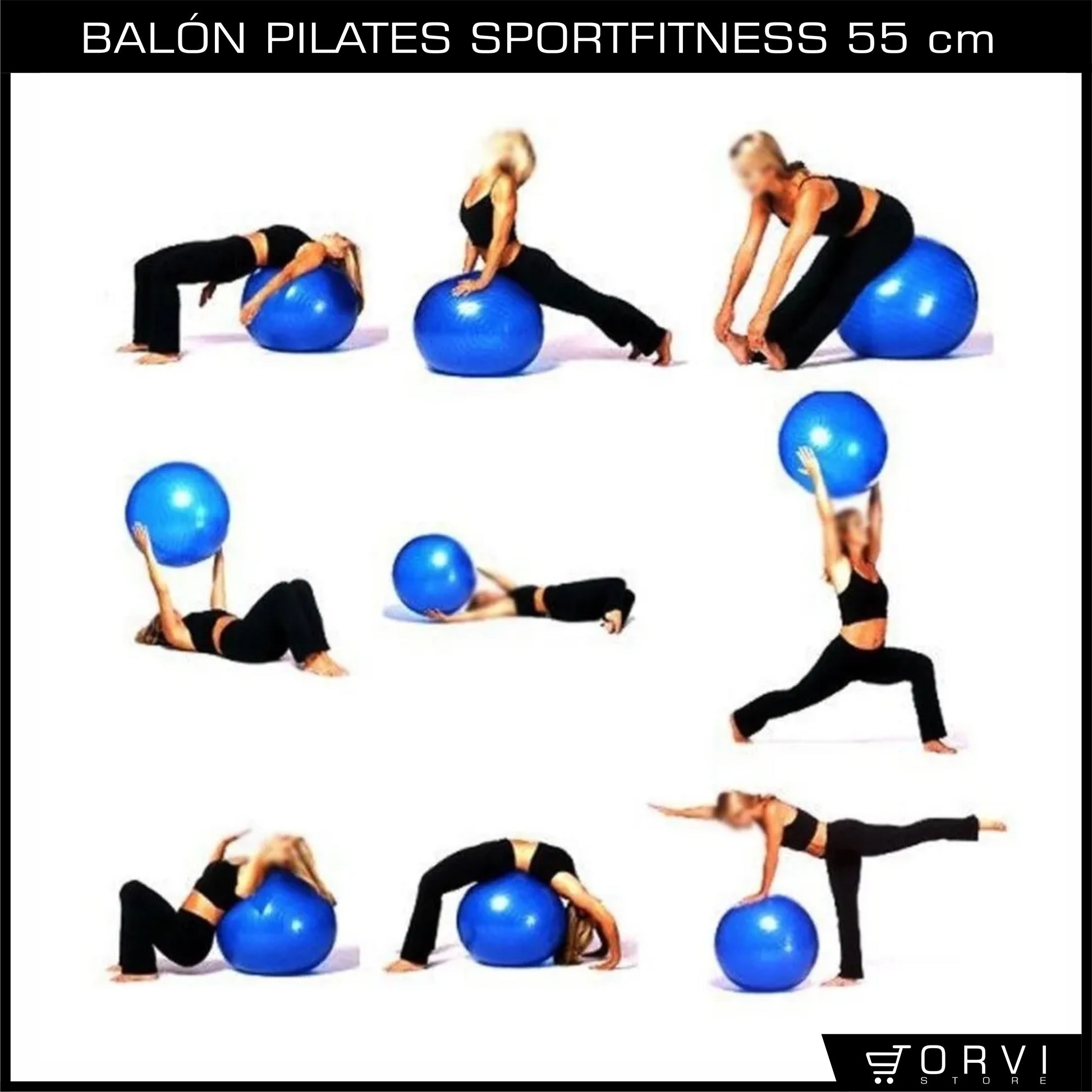 Balón Pilates Yoga Terapias Pelota Sportfitness 55 cm - 65 cm Gym