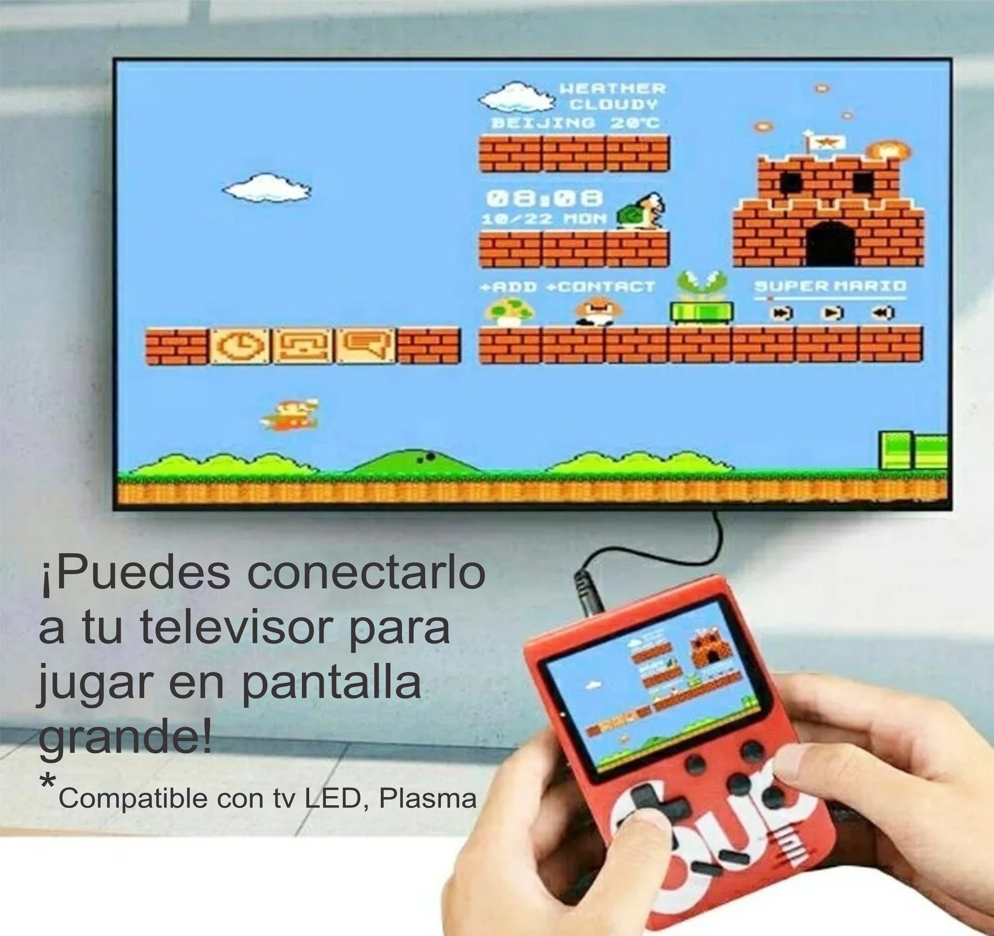 Mini Consola Sup 400 Juegos En 1 Game Box + Control 400