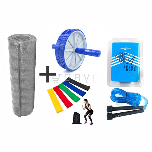 Tapete Yoga Ejercicio Colchoneta Gym Rodillo Abdominal Bandas elásticas Lazo