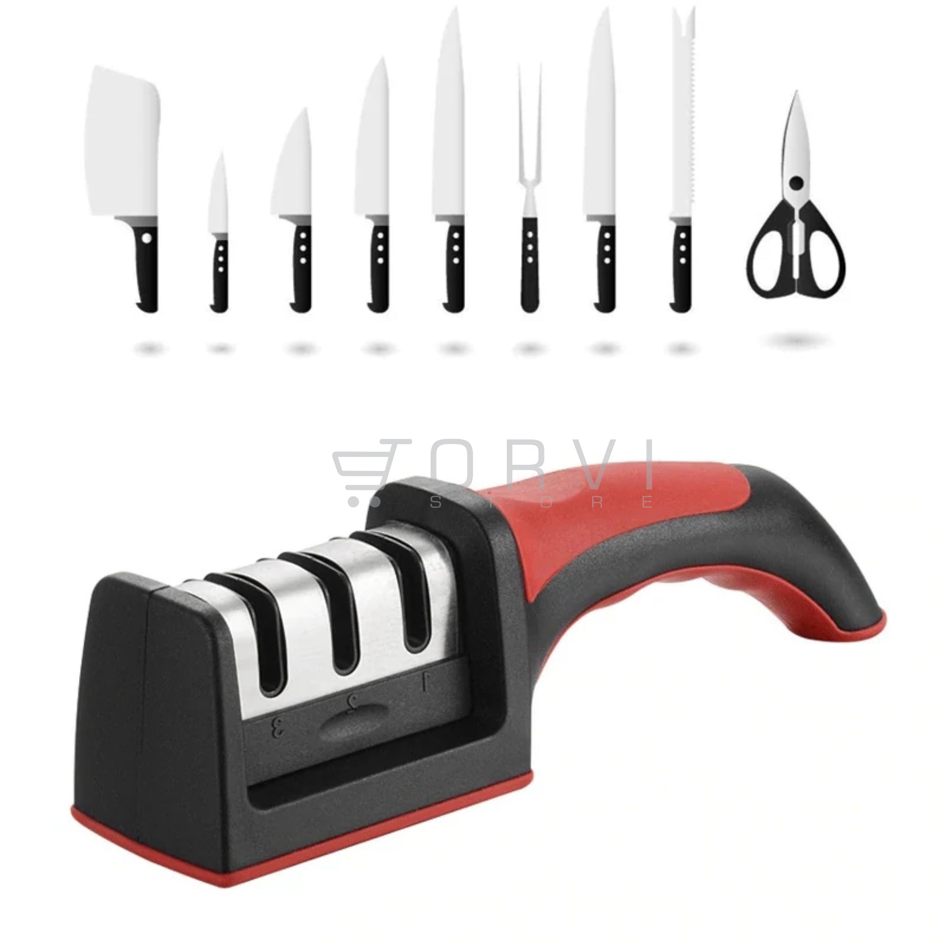 Afilador Cuchillo Ergonómico Acero Inoxidable Sharpener