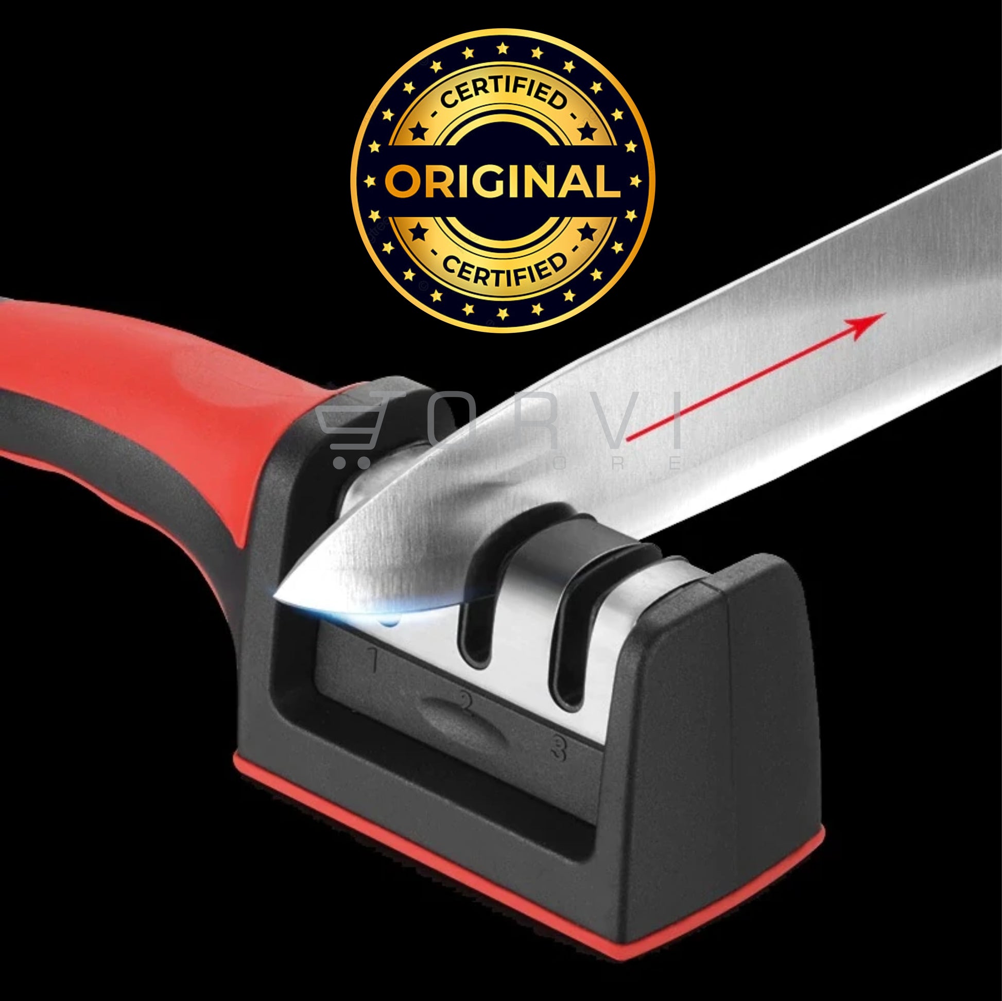 Afilador Cuchillo Ergonómico Acero Inoxidable Sharpener