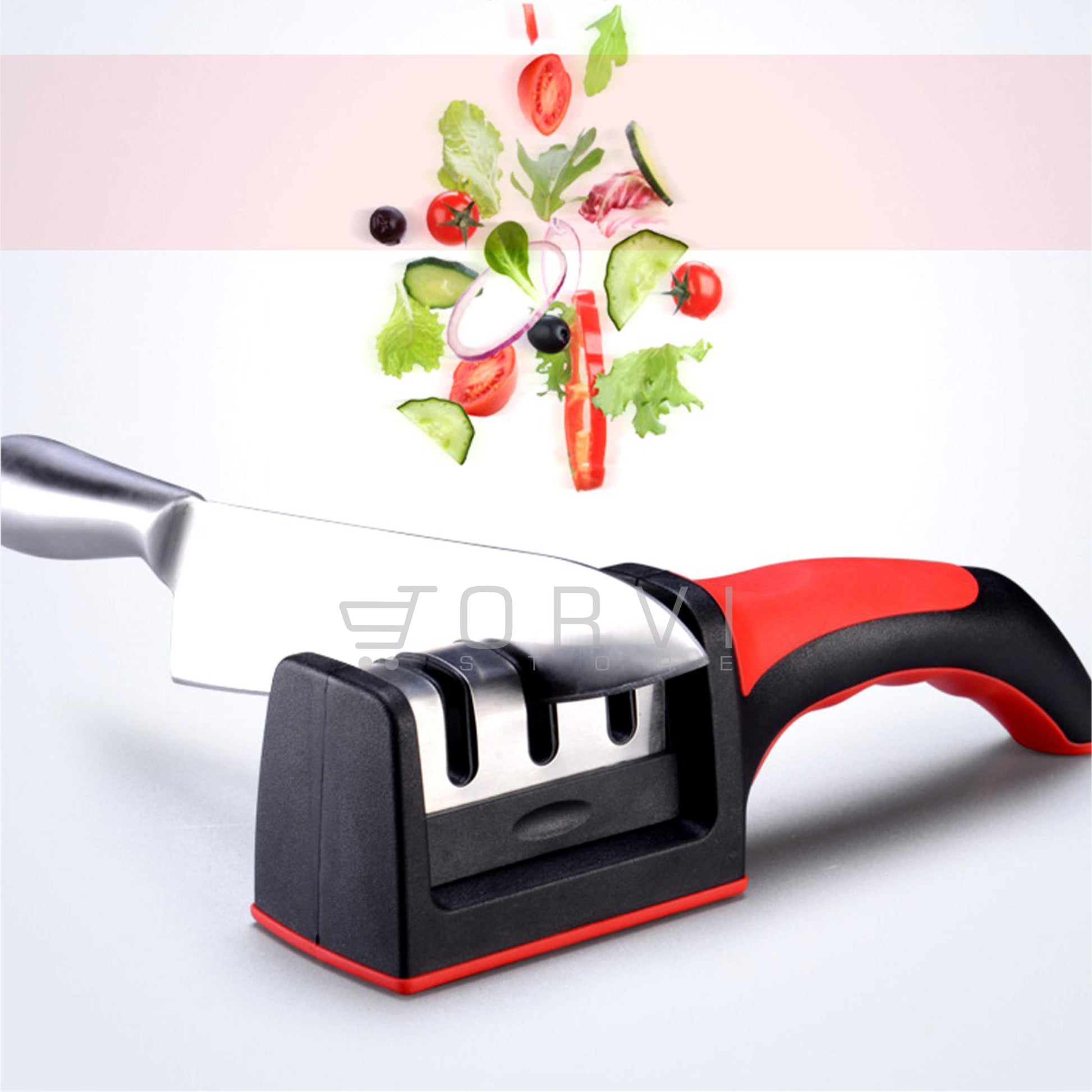 Afilador Cuchillo Ergonómico Acero Inoxidable Sharpener