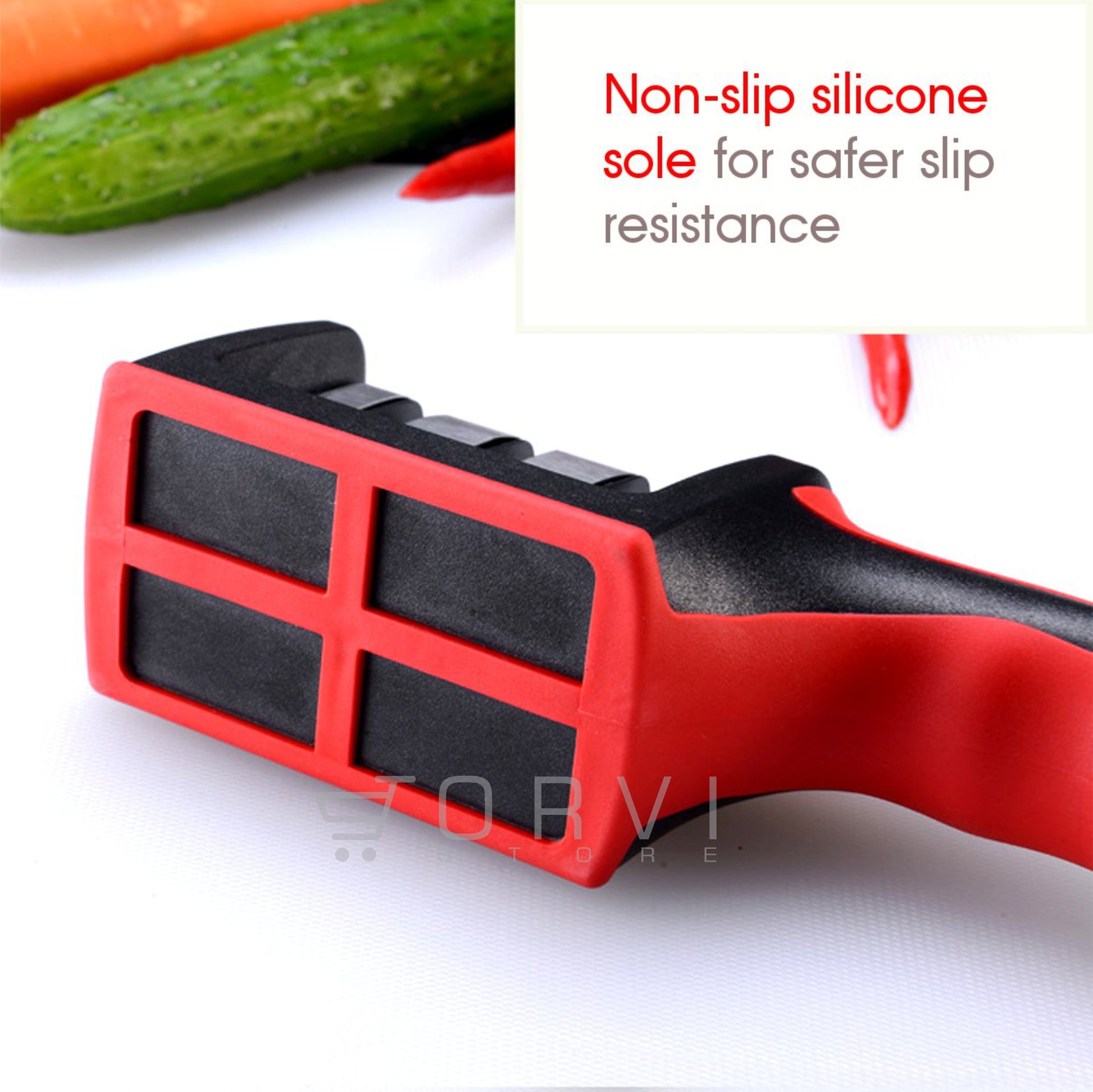 Afilador Cuchillo Ergonómico Acero Inoxidable Sharpener