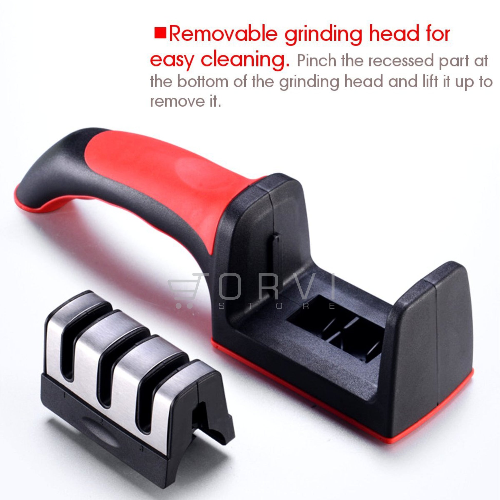 Afilador Cuchillo Ergonómico Acero Inoxidable Sharpener
