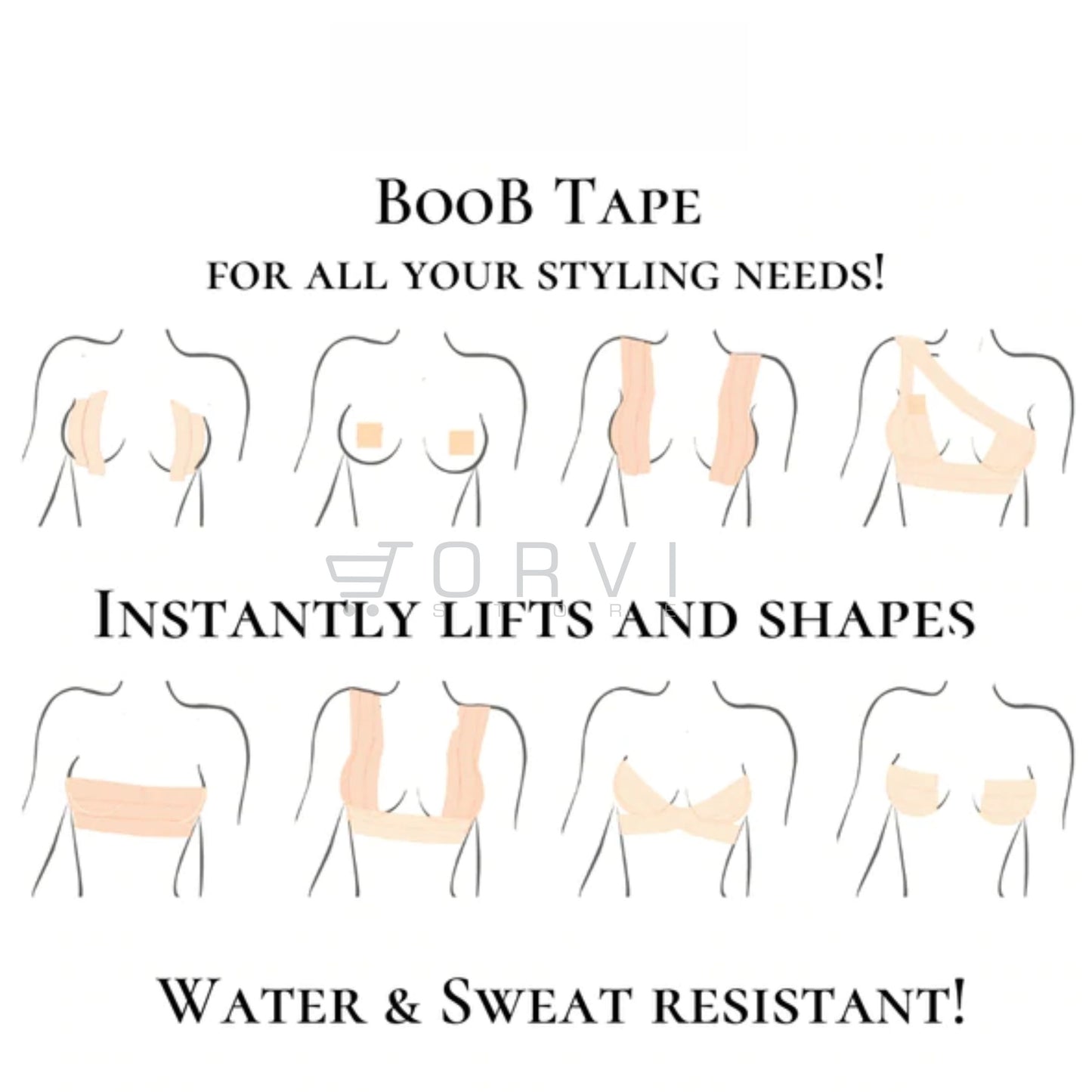 Cinta Levanta Busto Seno Adhesiva Invisible Push Up